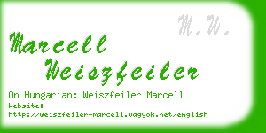 marcell weiszfeiler business card